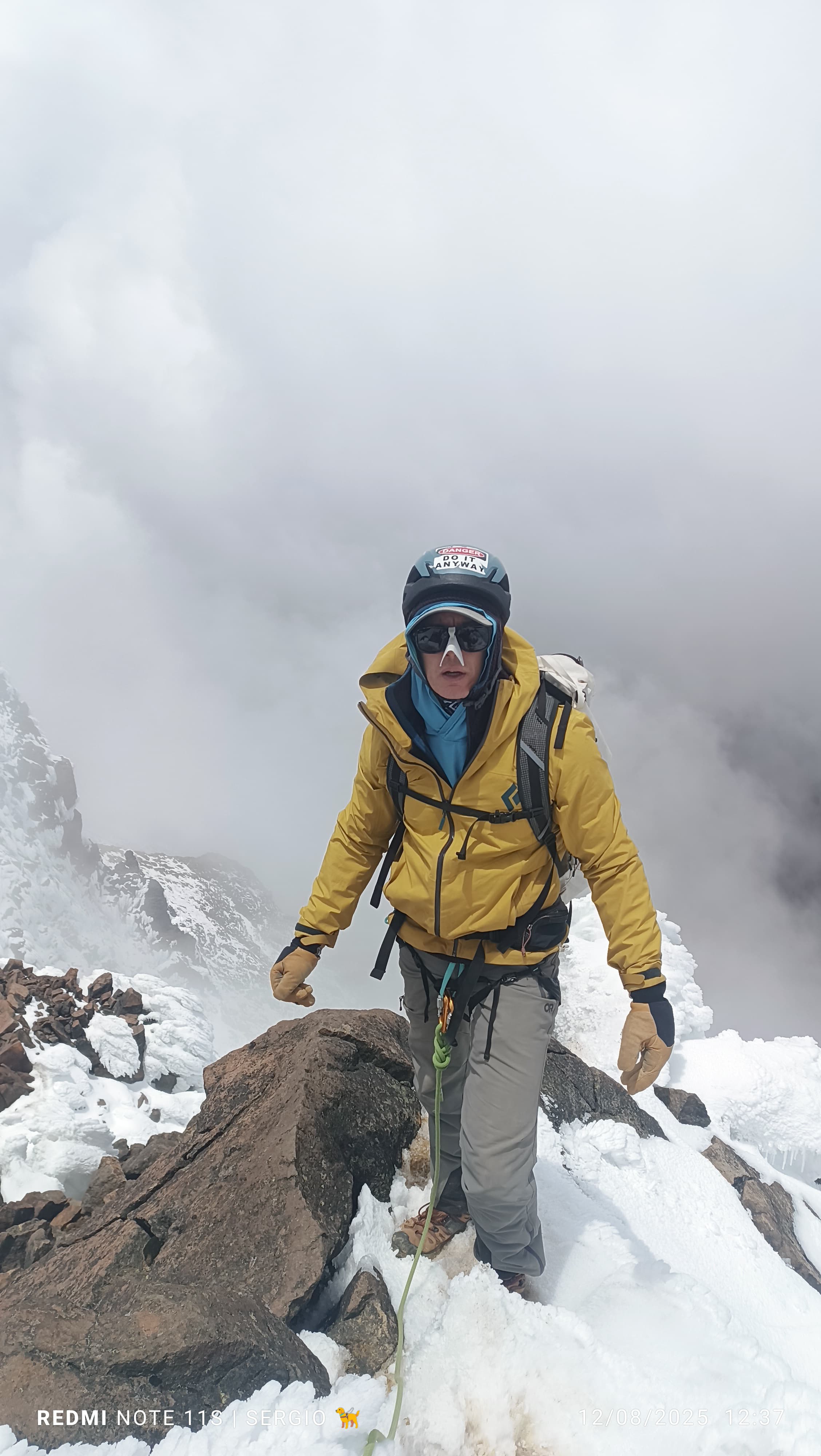 Dave standing near the summit of Iliniza Norte, Ecuador